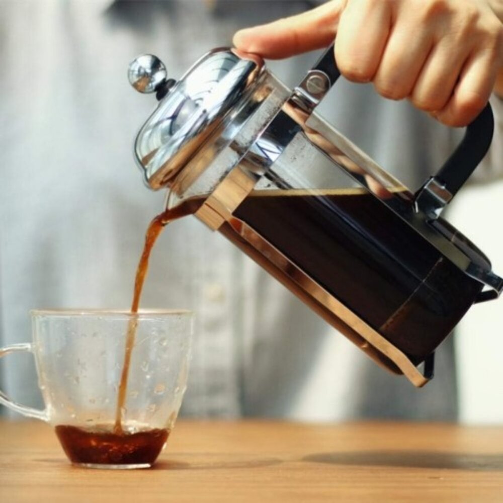 All-New French Coffee Press, 32oz Stainless Steel Coffee Maker, Double Filter - Picture 4 of 6